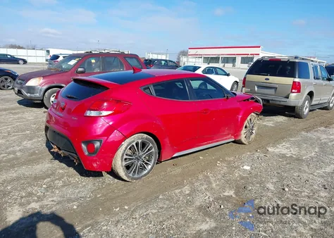 2017 Hyundai Veloster Turbo z USA, uszkodzony, nr VIN KMHTC6AE9HU308723